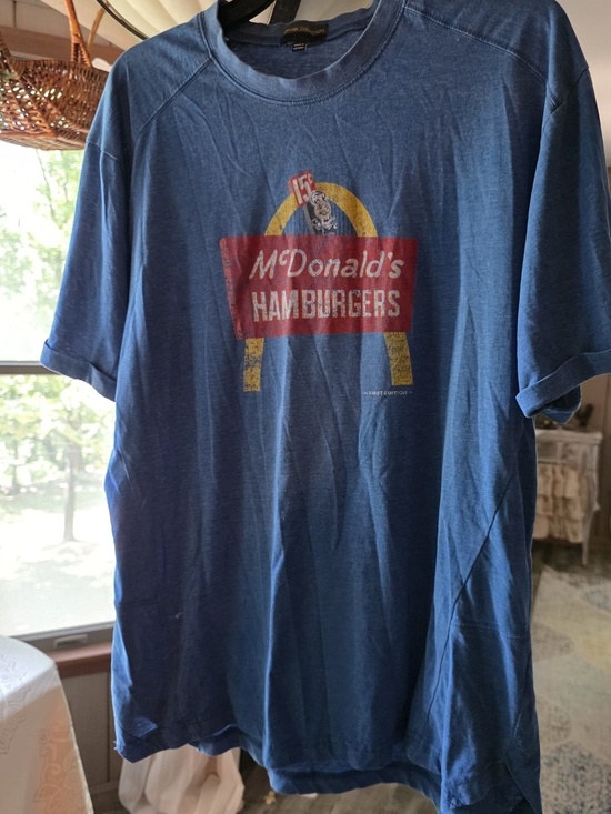 McDonald's Other - McDonald's Blue Short Sleeve Graphic Tee with Red & Yellow Logo